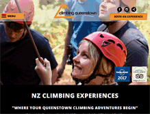 Tablet Screenshot of climbingqueenstown.com